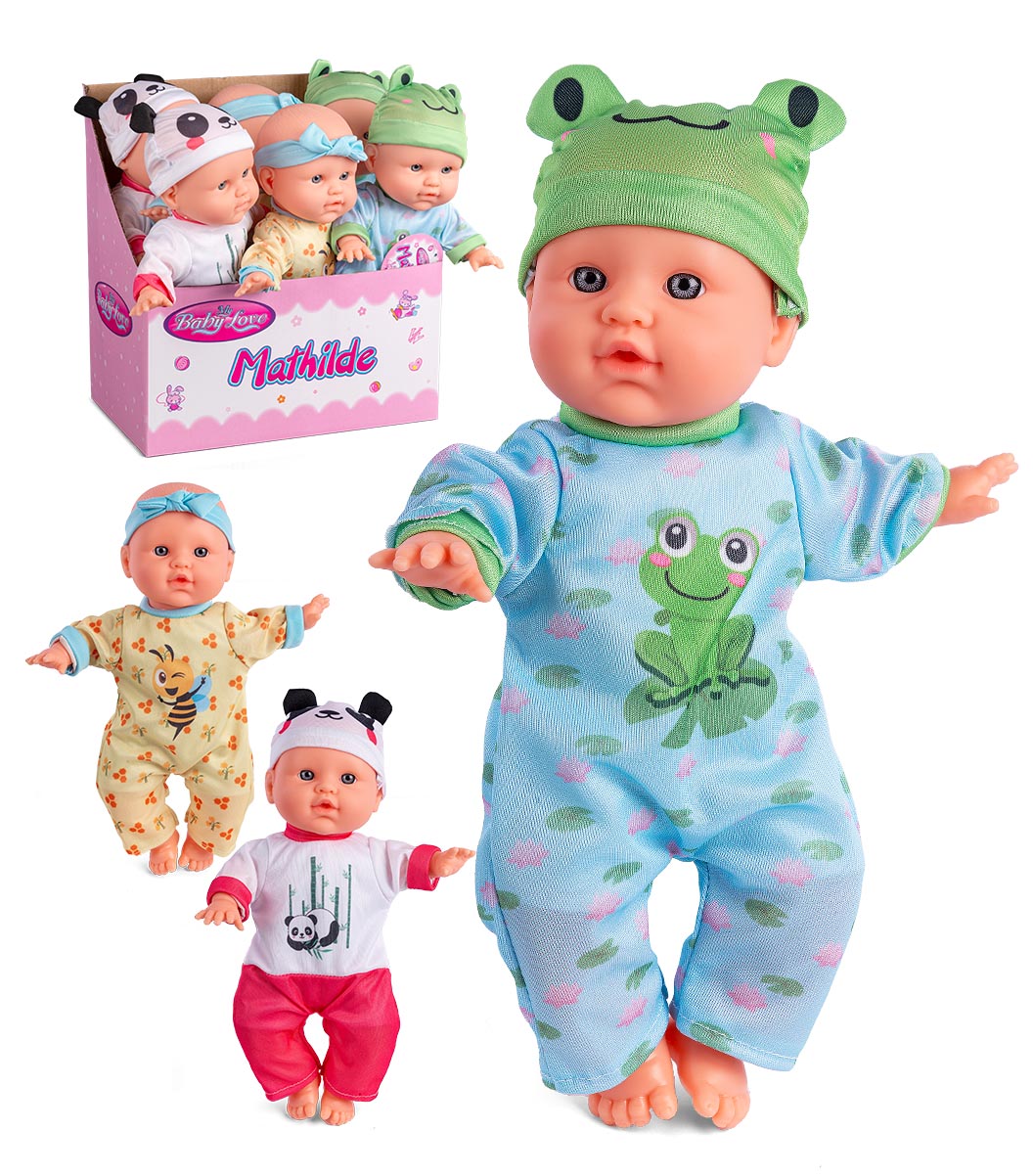 Mathilde slaskedukke – 31,5 cm 🧸💕