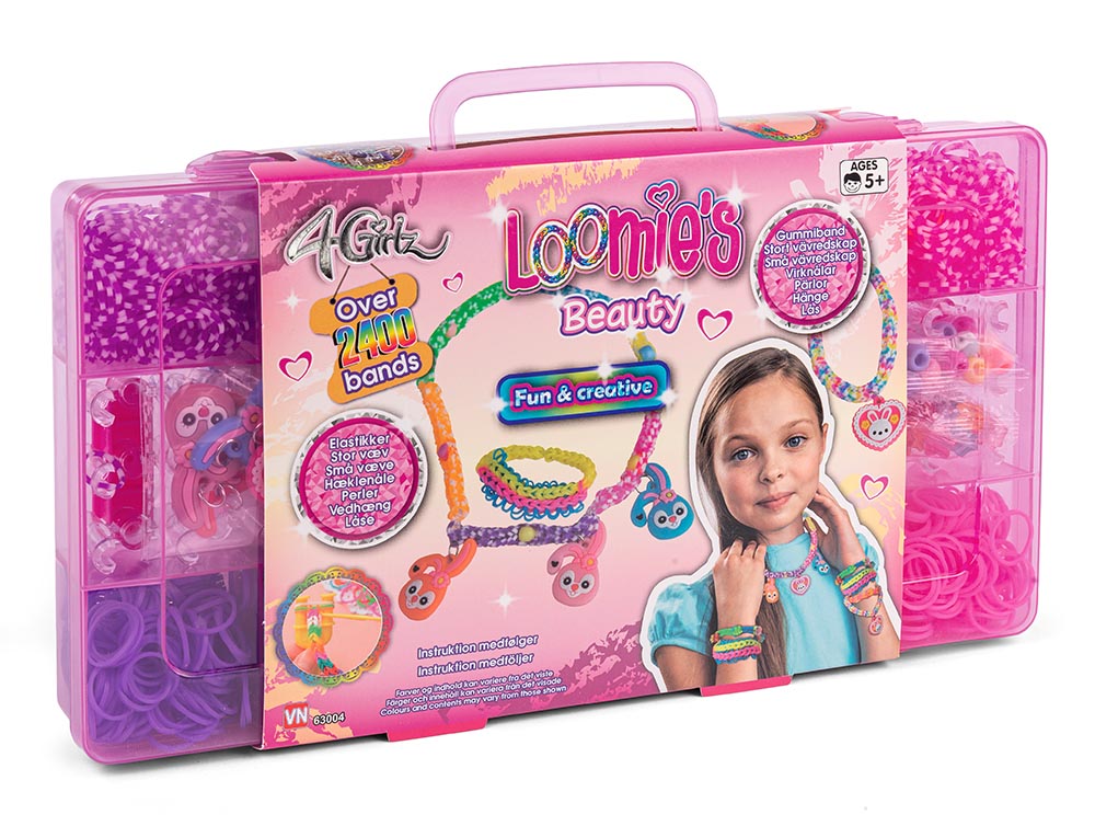 Loomie s Beauty sæt. Kuffert med mere end 2400 loom