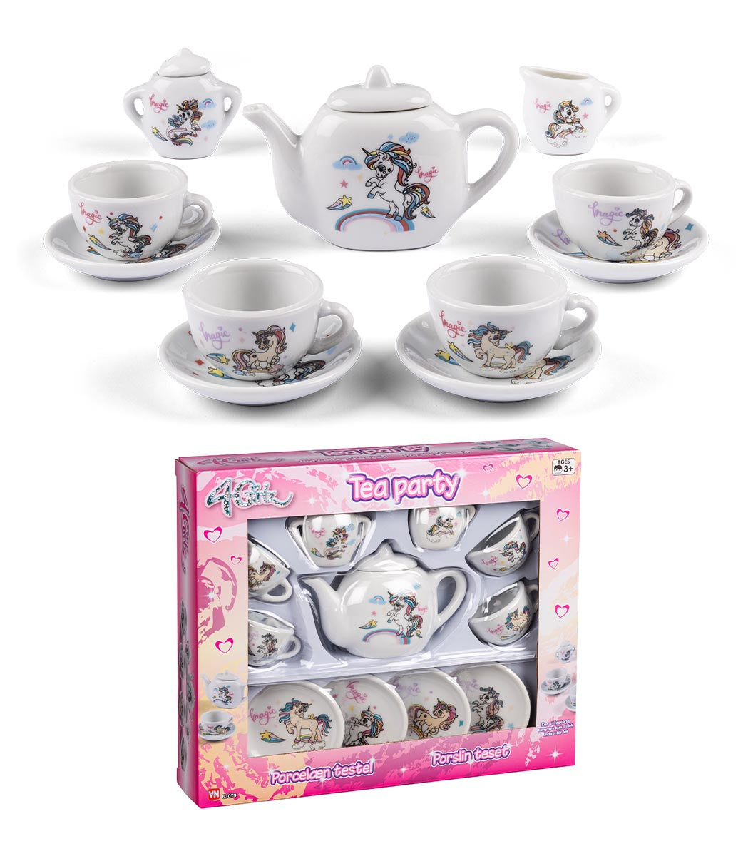 4-Girlz Testel i porcelæn. 13 dele.