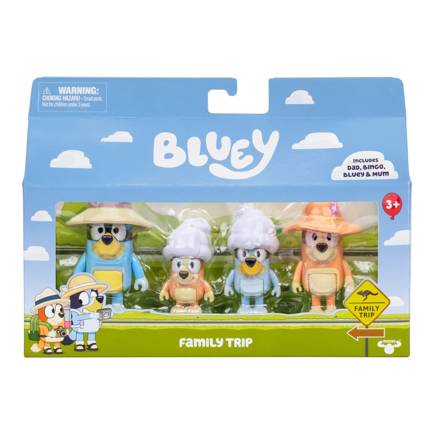 Bluey Figurer 4 pk. Familie Telt-tur