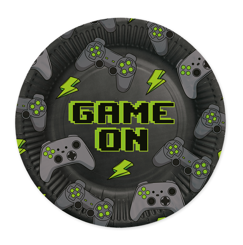 PapTallerken gaming 8 stk