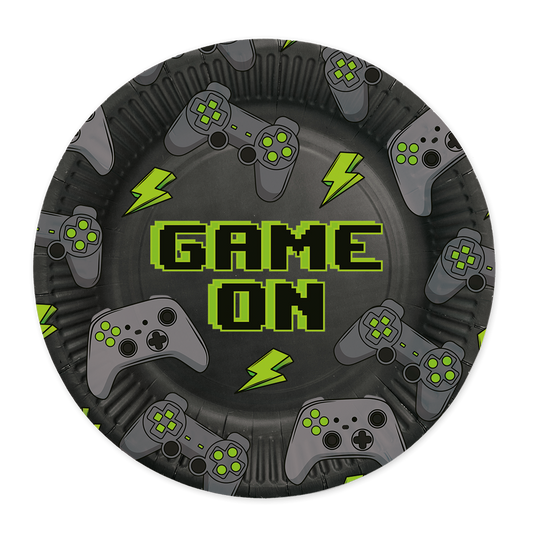 PapTallerken gaming 8 stk