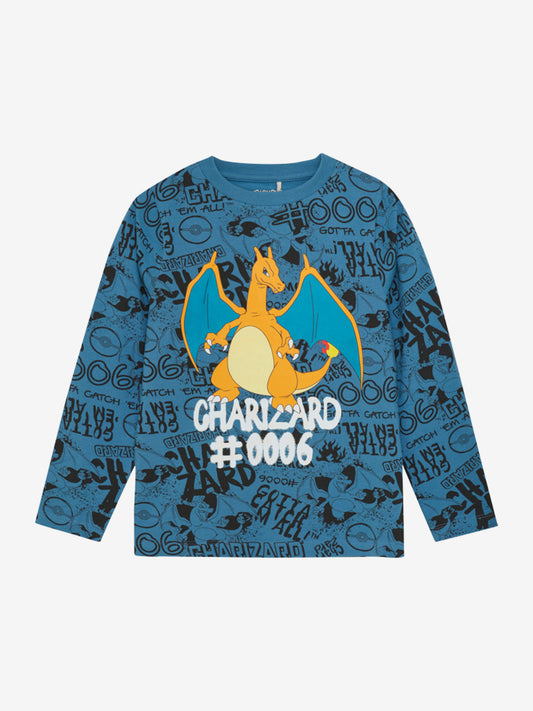 Minymo Pokémon med Charizard langærmet t-shirt 122 cm