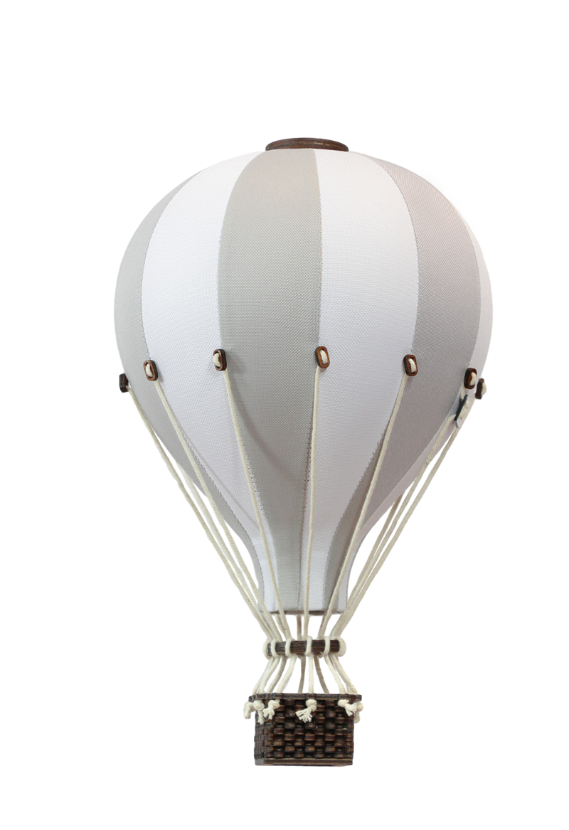 Luftballon grå/hvid Medium