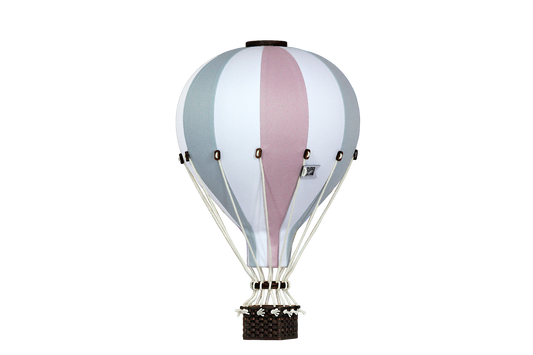 Luftballon lyserød/hvid/lyseblå Medium