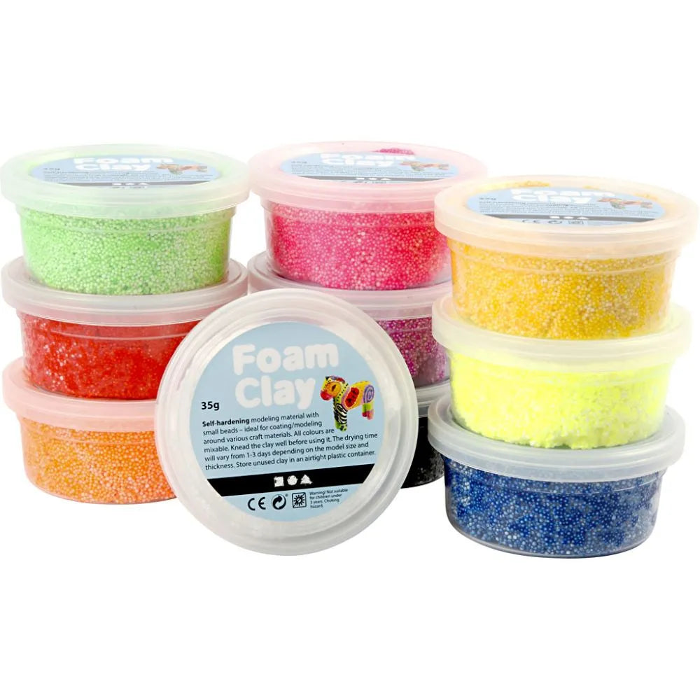 Foam Clay art sæt med 10 dåser