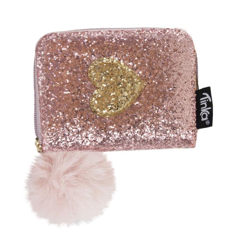 PUNG ROSA M/HJERTE TINKA WALLET
