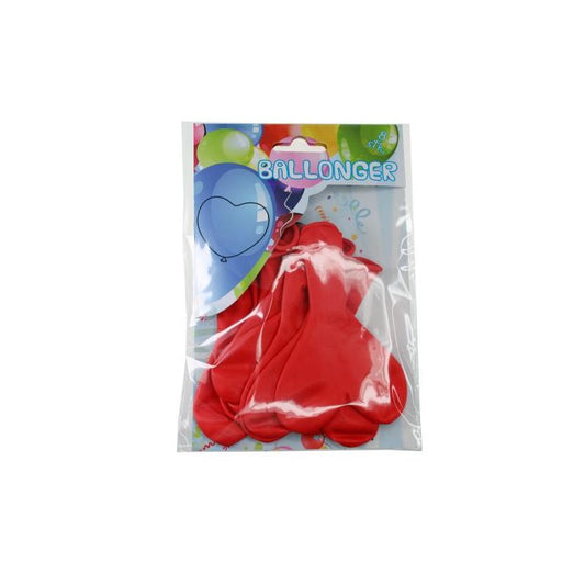 BALLONER 8 PK, HJERTER. RØD