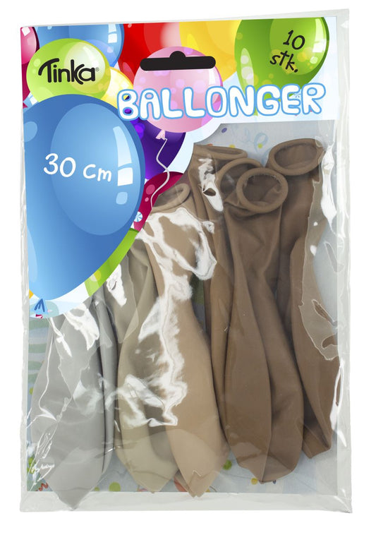 BALLONER BEIGE/BRUN 10 STK