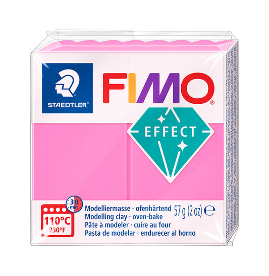 FIMO ler effect lyserød