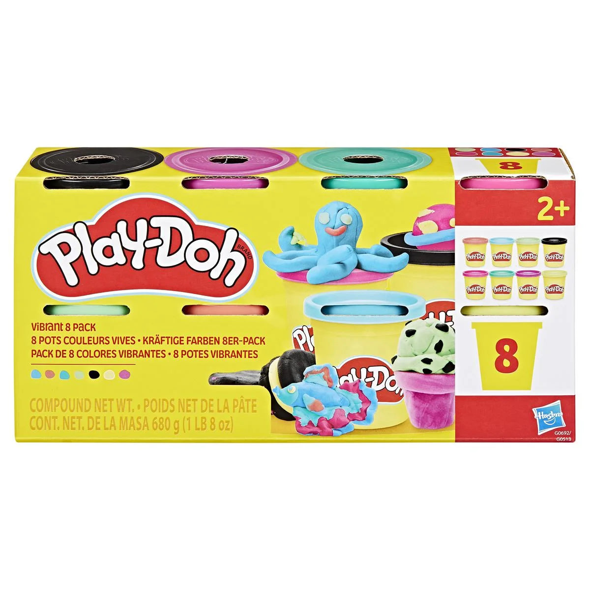 Play-Doh 8 livlige farver