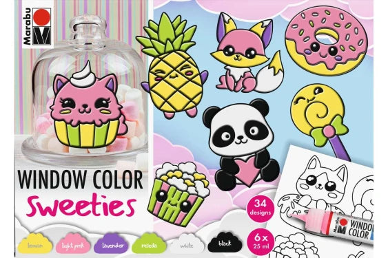 Marabu Fun & Fancy Sweeties 6x25ml + motiver