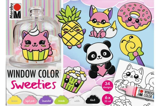 Marabu Fun & Fancy Sweeties 6x25ml + motiver