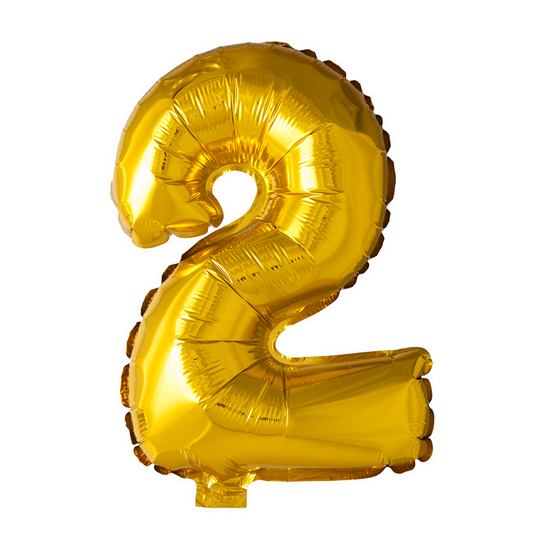 Folieballon 2 tal guld 41 cm