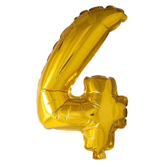 Folieballon 4 tal guld 41 cm