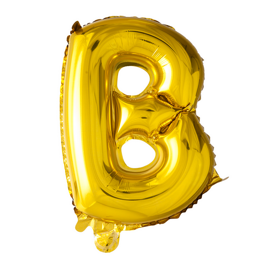 Guld ballon 41 cm bogstav B