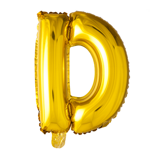 Guld ballon 41 cm bogstav D