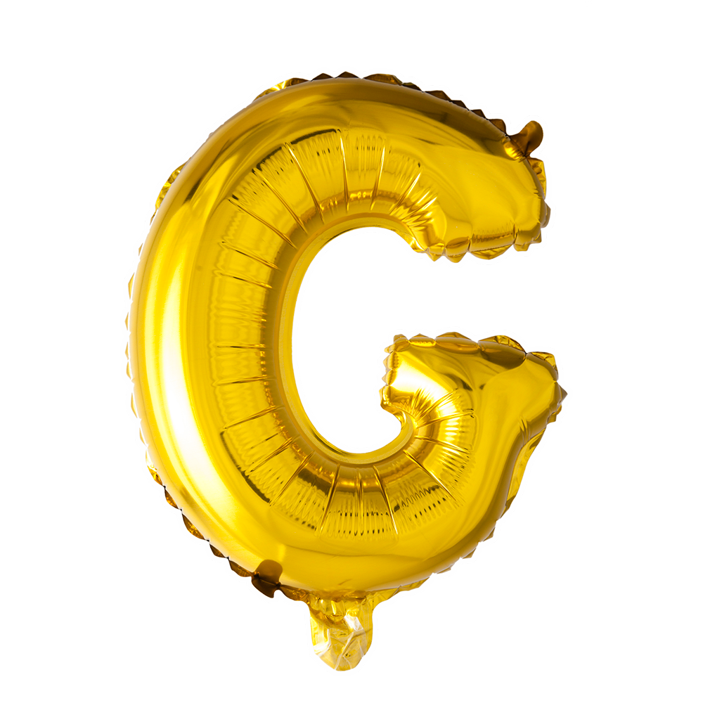 Guld ballon 41 cm bogstav G
