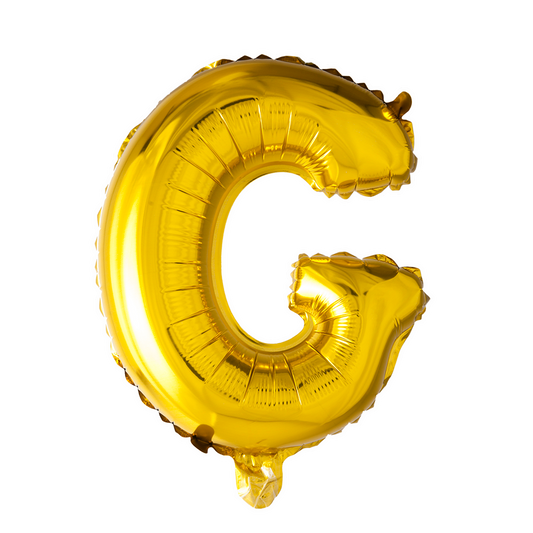 Guld ballon 41 cm bogstav G