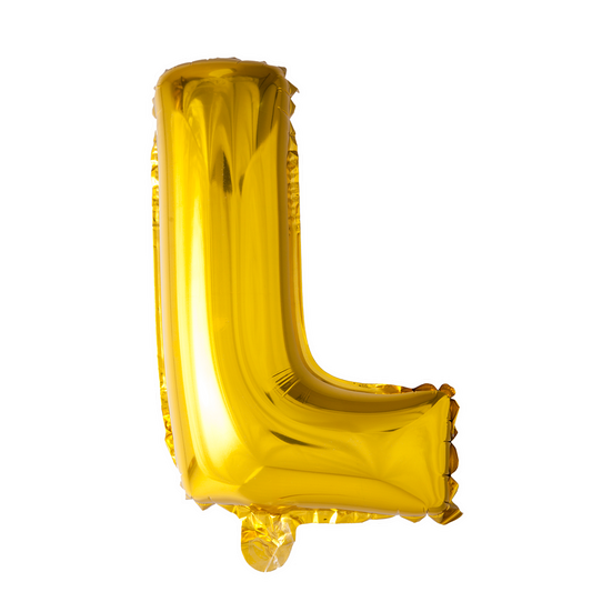 Guld ballon 41 cm bogstav L