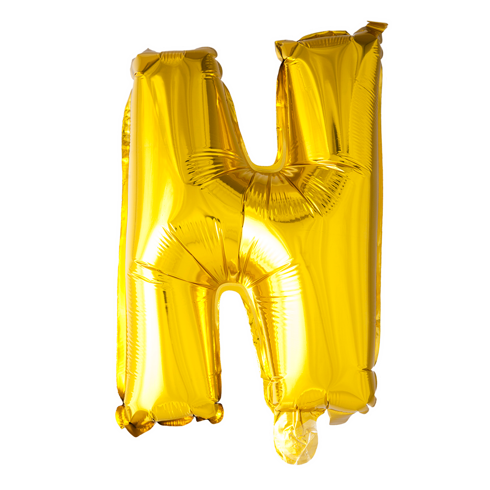 Guld ballon 41 cm bogstav N