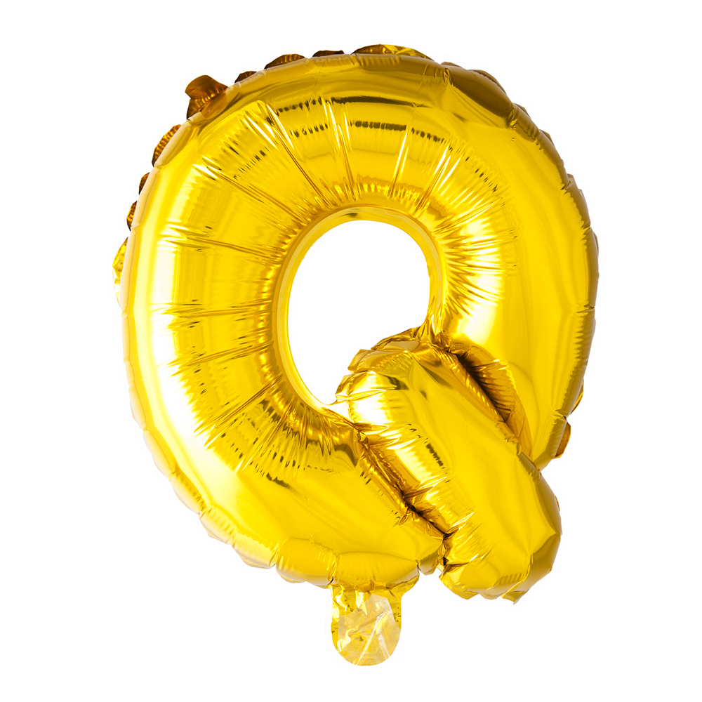 Guld ballon 41 cm bogstav Q
