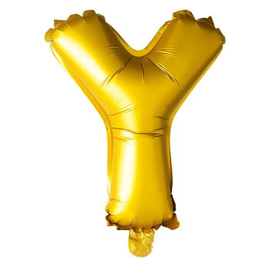 Guld ballon 41 cm bogstav Y