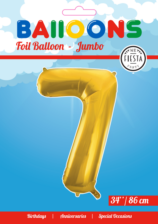 Guld 7 tal ballon 86 cm