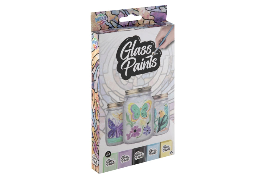 Glas Maling, 5 stk 22ml. inklusiv pensel