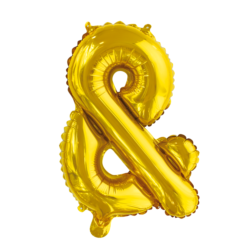 Guld ballon 41 cm bogstav &