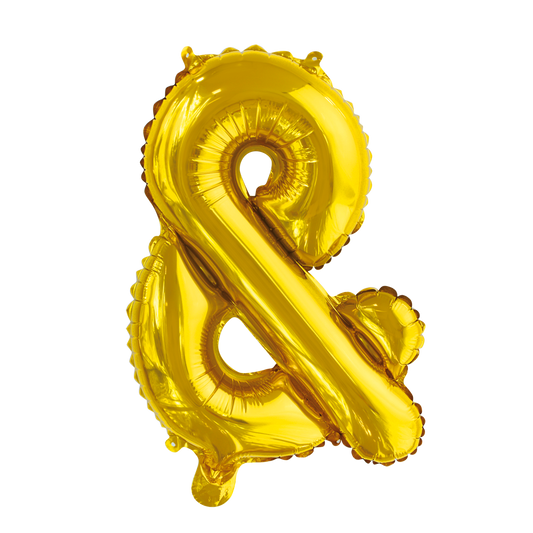 Guld ballon 41 cm bogstav &