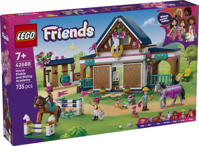 LEGO Friends Hestestald og rideskole 42688