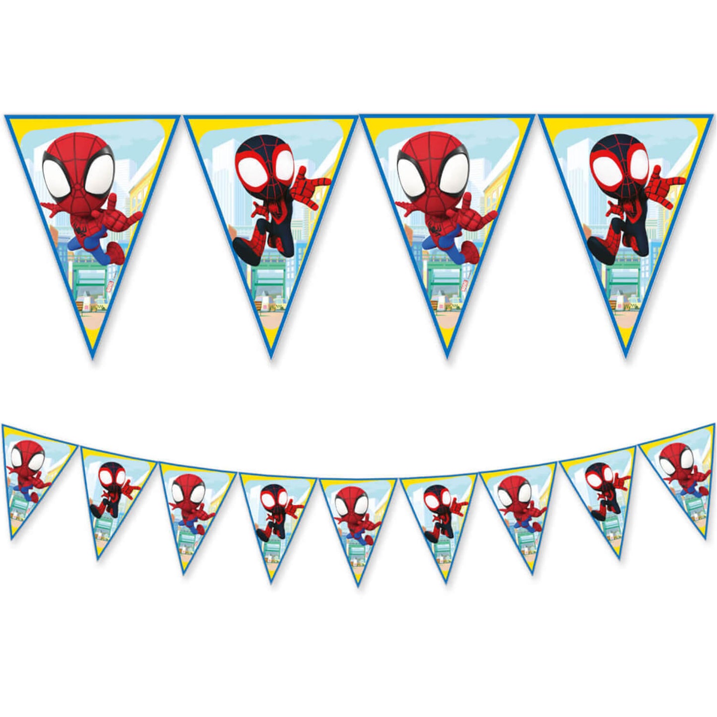 Banner med Spidy vimpler