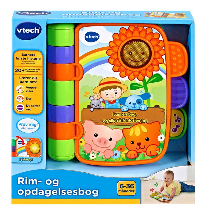 Vtech Baby Rim- og opdagelsesbog DK