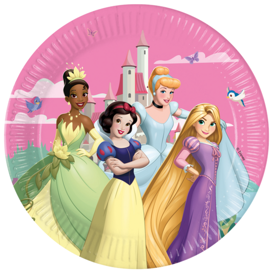 Prinsesse paptallerkner 8 stk