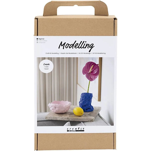 DIY Kit Modellering, Vase og skål