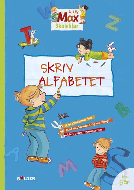 Max skoleklar: Skriv alfabetet