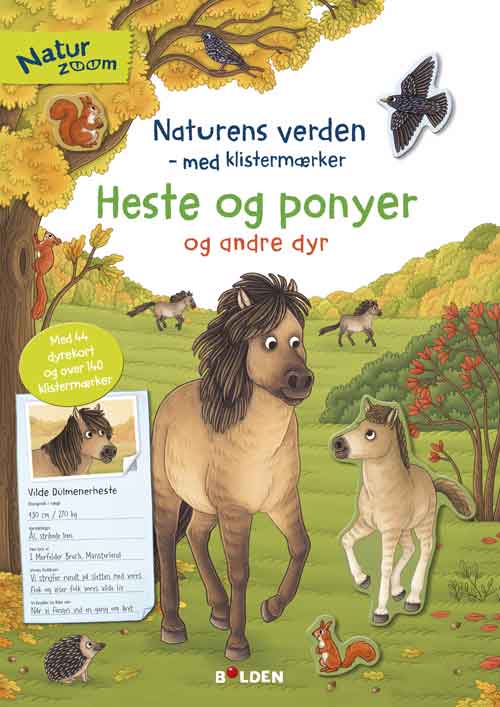 Naturens verden – med klistermærker – Heste og ponyer og andre dyr