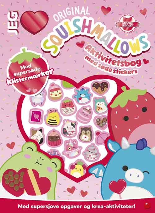 Squishmallows aktivitetsbog med søde stickers