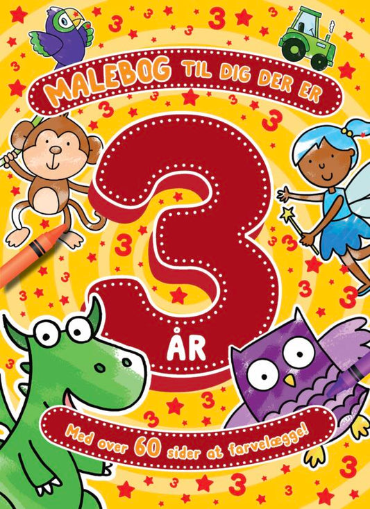 Malebog til dig der er 3 år