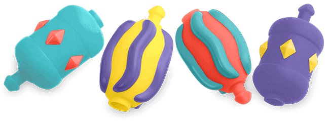 Edushape Klik-Perler, store m/struktur 12pak +12M