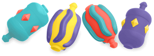 Edushape Klik-Perler, store m/struktur 12pak +12M