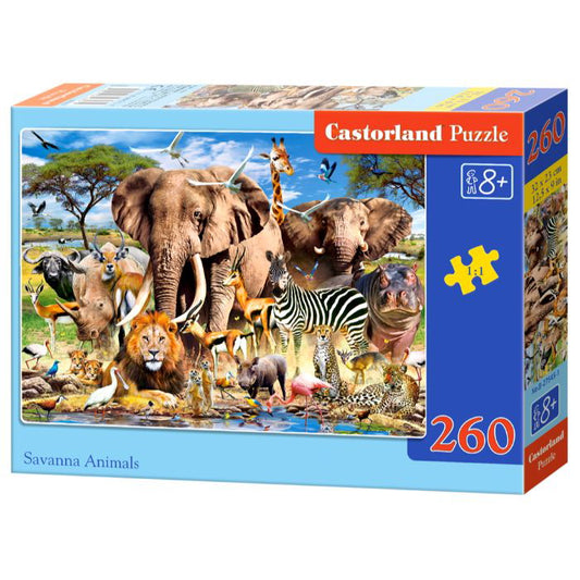 Castorland Puslespil Dyr på Savannen, 260 brik, +8år