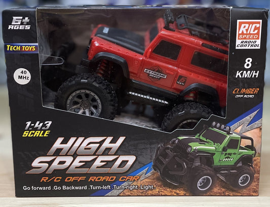 High Speed off Road Car R/C 1:43 Rød