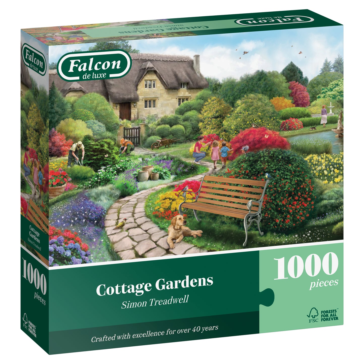 Falcon Puslespil  Cottage Gardens 1000 brikker