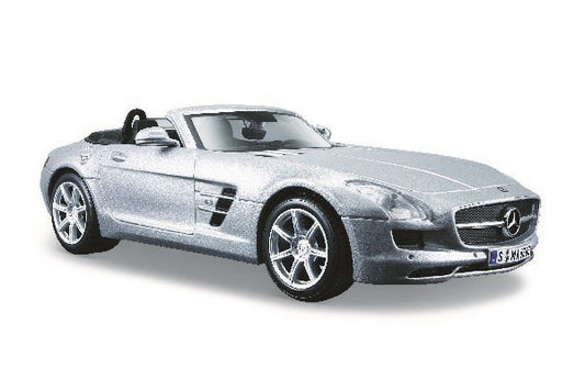 Mercedes Benz SLS AMG Roadster Silver 1:24.