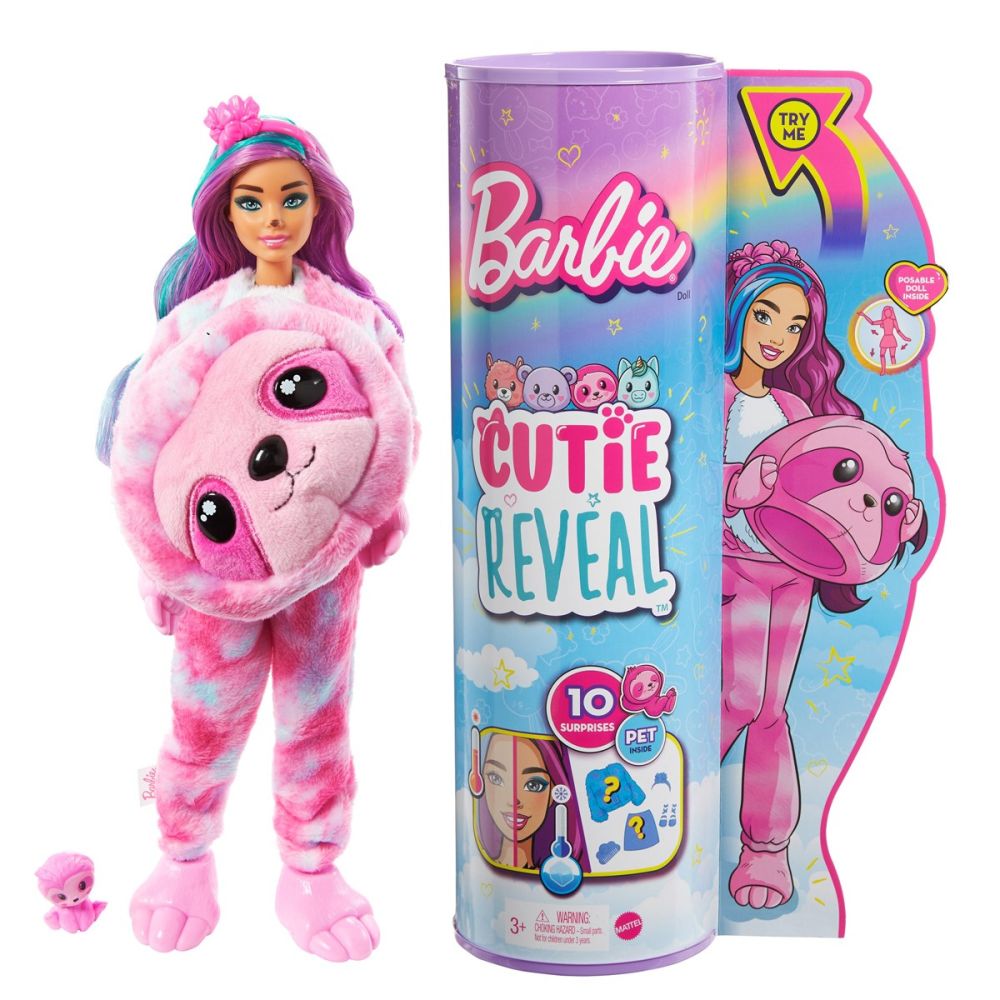 Barbie Cutie Reveal lyserød bamse