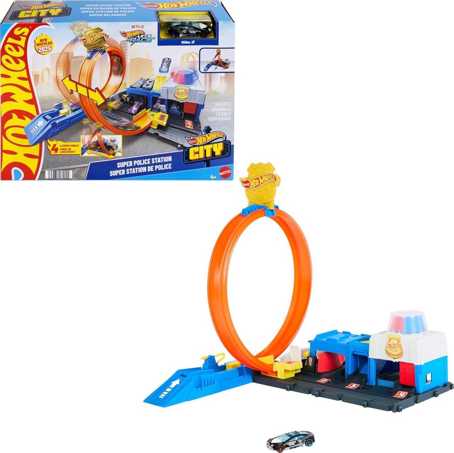 Hot Wheels – Super Police Station Track Set (1:64)
