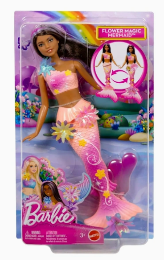 Barbie Flower Magic Havfruedukke Mørk