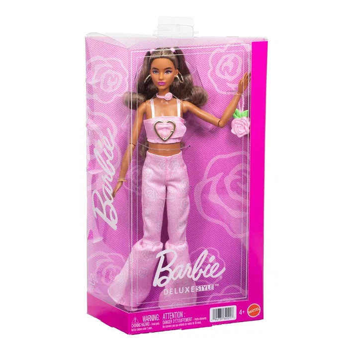 Barbie Deluxe Style Pink Denim Flare Jeans Latina